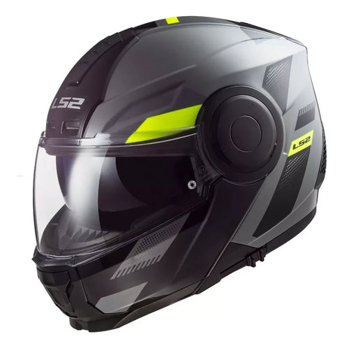 Casco Abatible Ls2 Scope Max Nardo Negro Amarillo